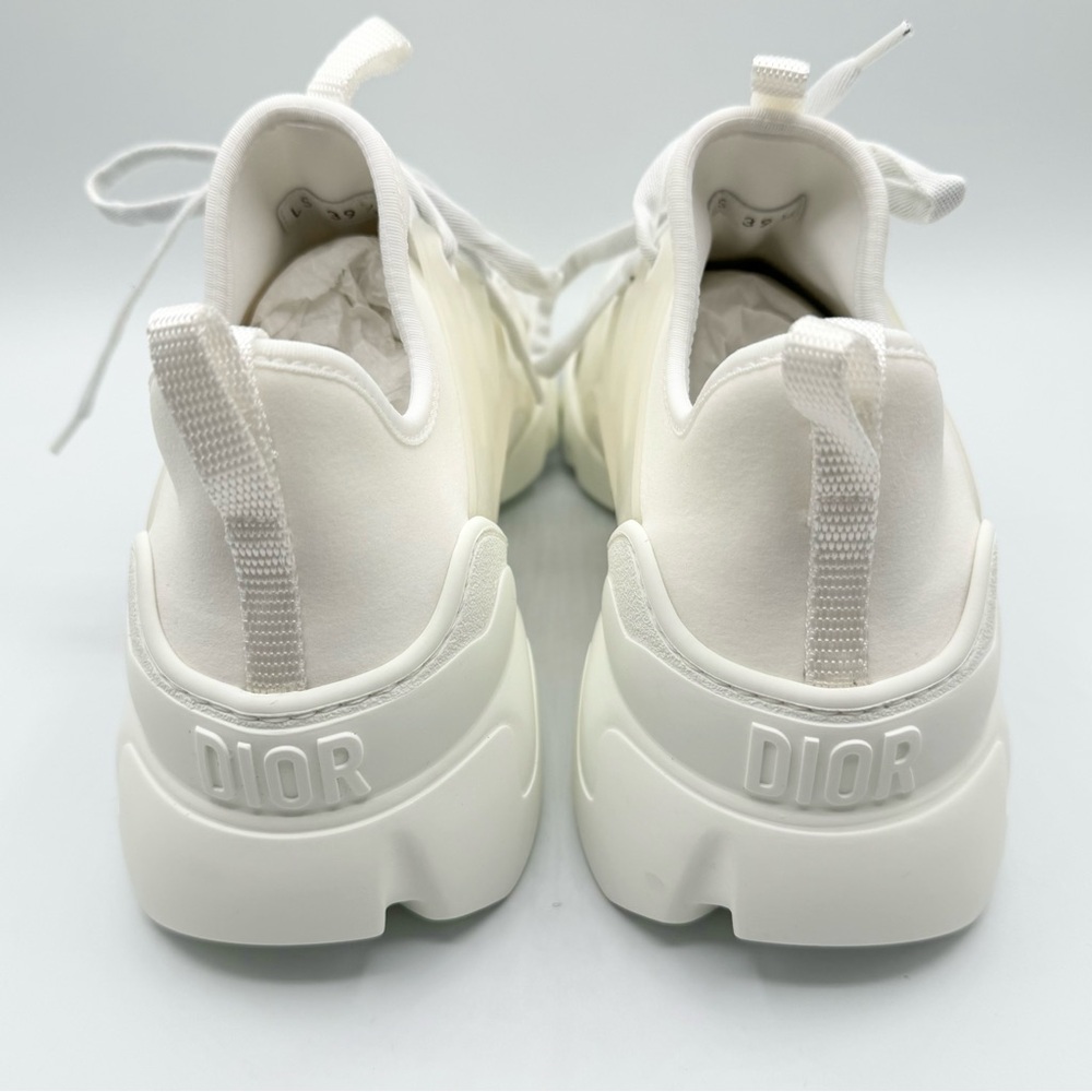 NEW Christian Dior White D-Connect Lace Up Sneakers Trainers Shoes - Picture 5 of 11